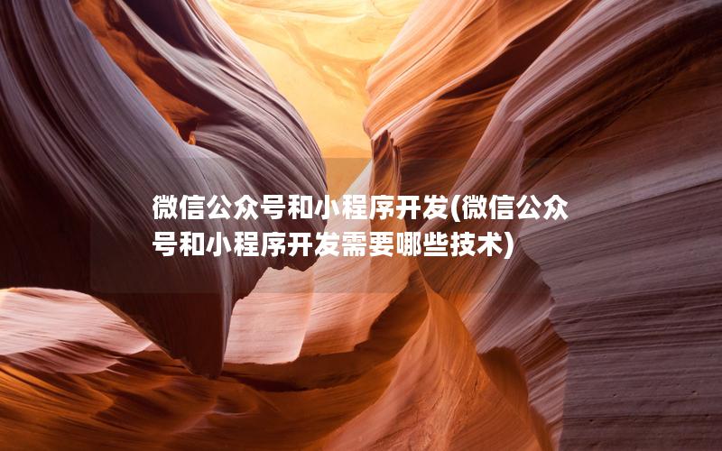 微信公眾號(hào)和小程序開(kāi)發(fā)(微信公眾號(hào)和小程序開(kāi)發(fā)需要哪些技術(shù))