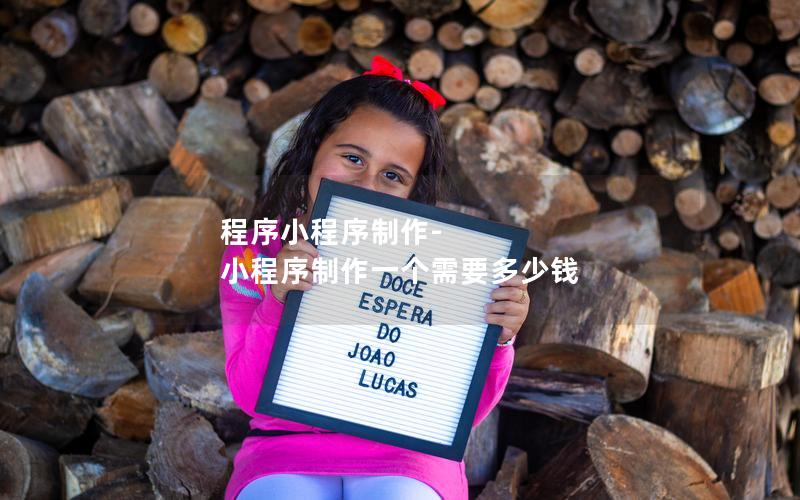 程序小程序制作-小程序制作一個需要多少錢