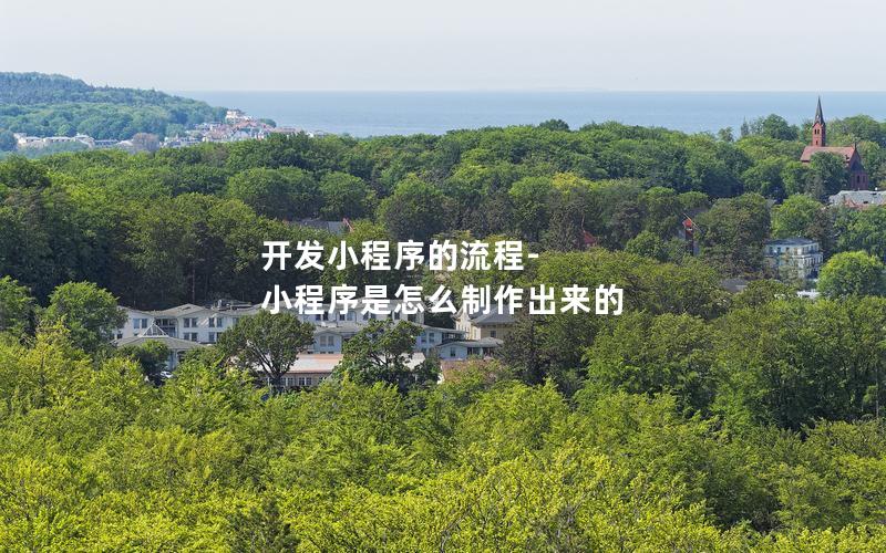 開發(fā)小程序的流程-小程序是怎么制作出來的