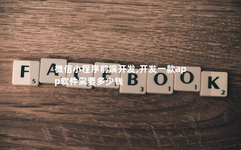 微信小程序前端開發(fā),開發(fā)一款app軟件需要多少錢
