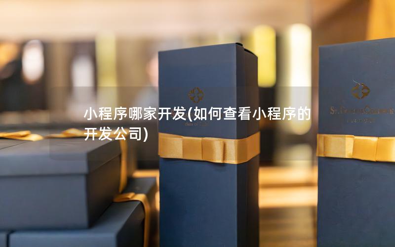 小程序哪家開發(fā)(如何查看小程序的開發(fā)公司)