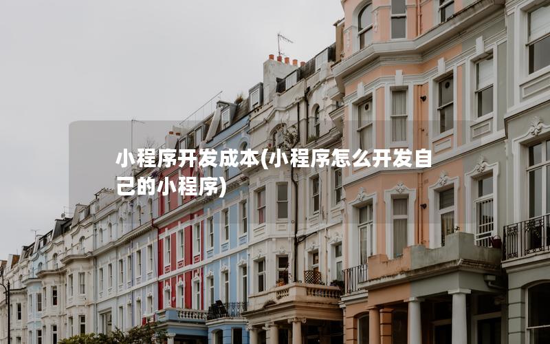 小程序開發(fā)成本(小程序怎么開發(fā)自己的小程序)